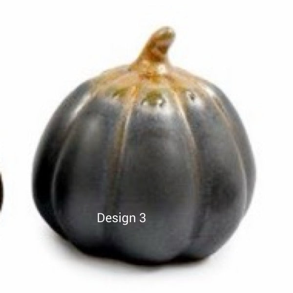 Stoneware pumpkin Ornament in 3 Designs