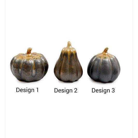 Stoneware pumpkin Ornament in 3 Designs