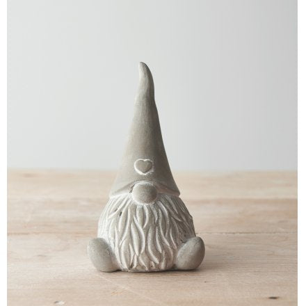 Cement Sitting Gnome available in 2 sizes and 2 designs