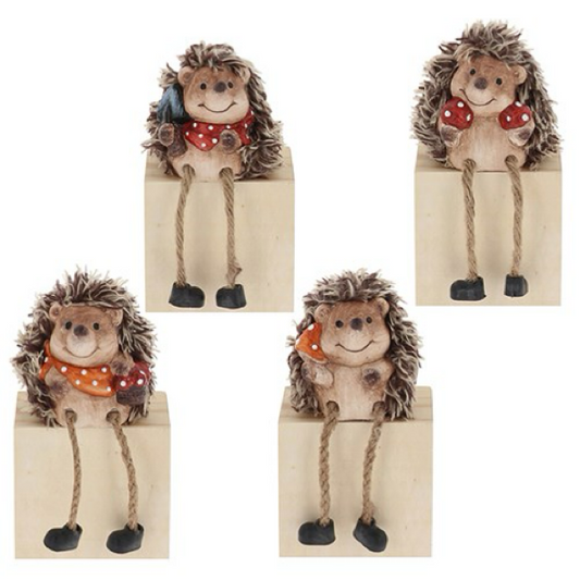 Country Hedgehog with Dangly legs in 4 Designs