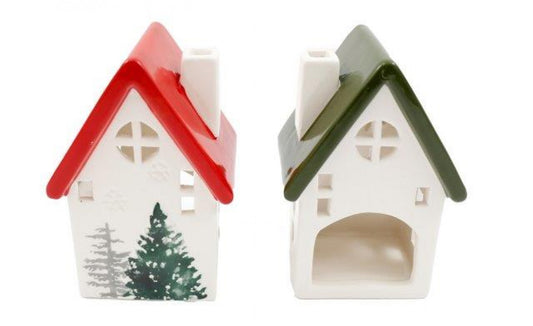 Red/green Tea Light house