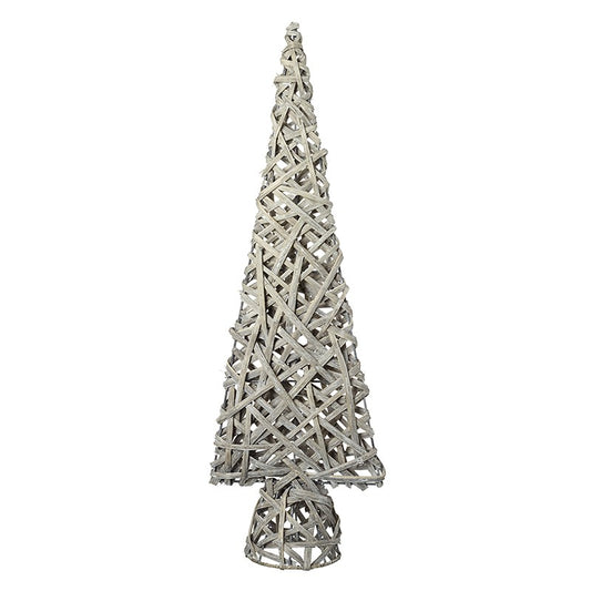Grey Rattan basket Cone Tree in Small and Medium