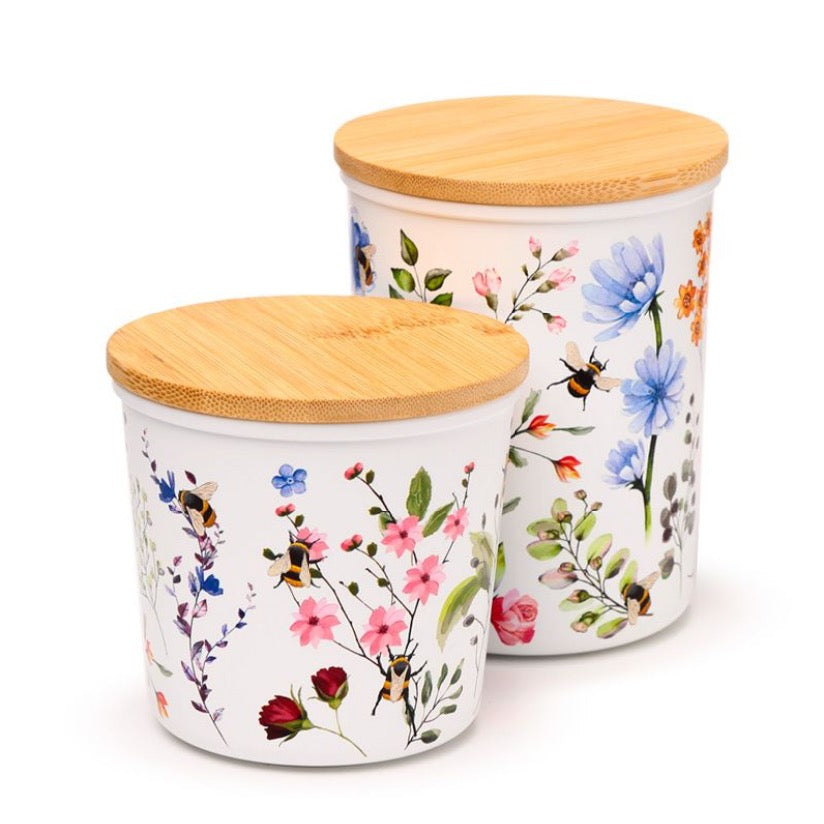 Jan Pashley Nectar Meadows Set of 2 Storage Jars S/M