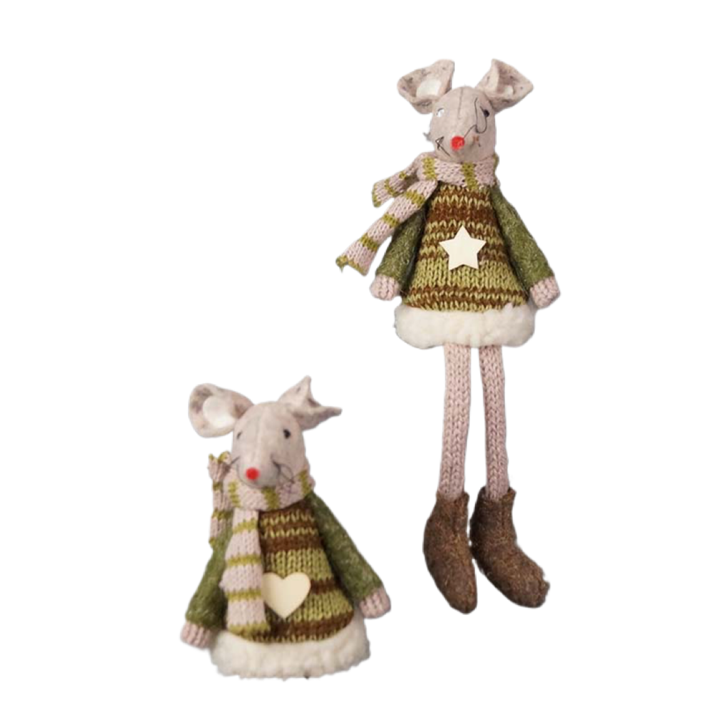 Green Sitting Fabric Mouse 15cm