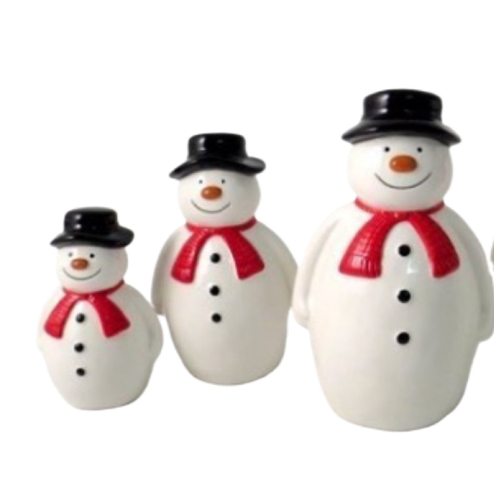 White Ceramic Snowman Large