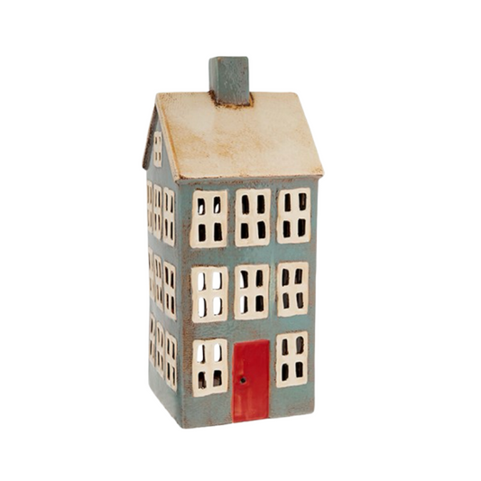 Village Pottery XLarge Grey House Tealight