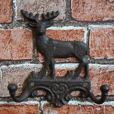 Cast Iron Stag Coat Hooks