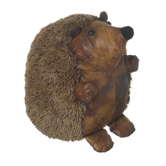 Leather Look Fur Hedgehog Doorstop