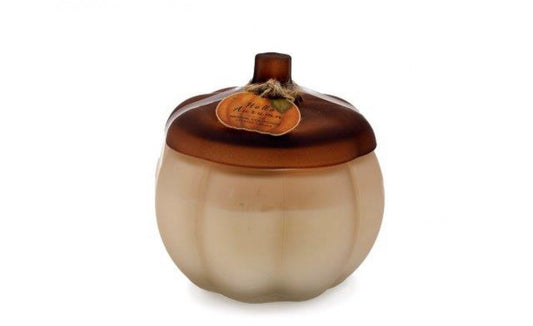 Autumn Pumpkin Glass Candle - Large