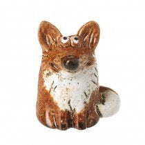 Reactive Amber Stone Sitting Fox