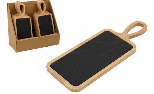 12X30.5CM BAMBOO W/SLATE BOARD