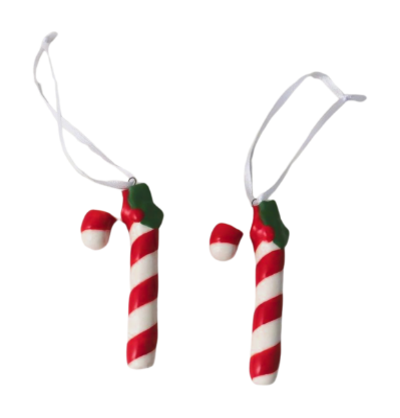 Hanging Ceramic Candy Cane Tree Decoration