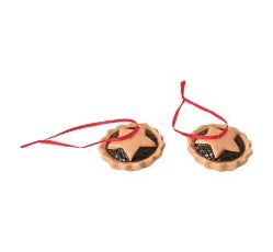 Hanging Ceramic MincePie Tree Decoration